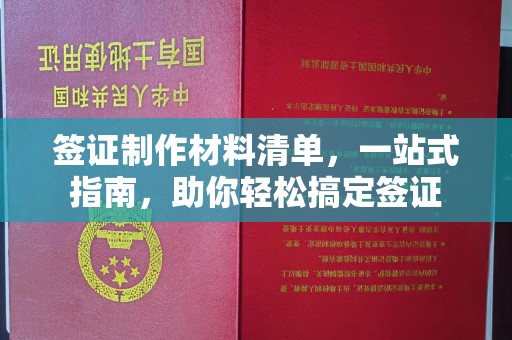 伊川签证制作材料清单，一站式指南，助你轻松搞定签证