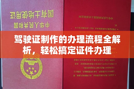 伊川驾驶证制作的办理流程全解析，轻松搞定证件办理
